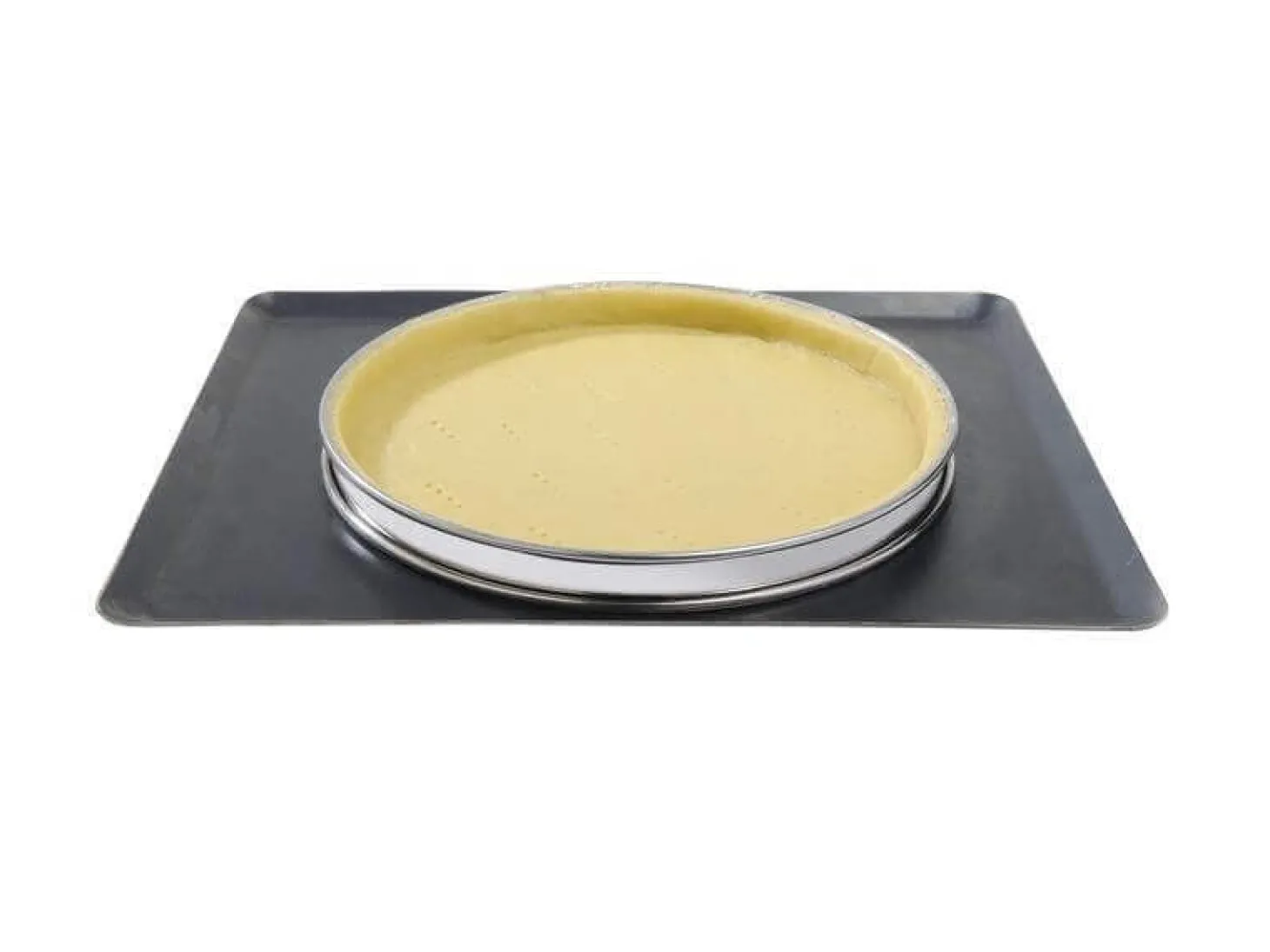 Cercle à tarte De Buyer acier inox bord roulé 28cm - hauteur 2cm
