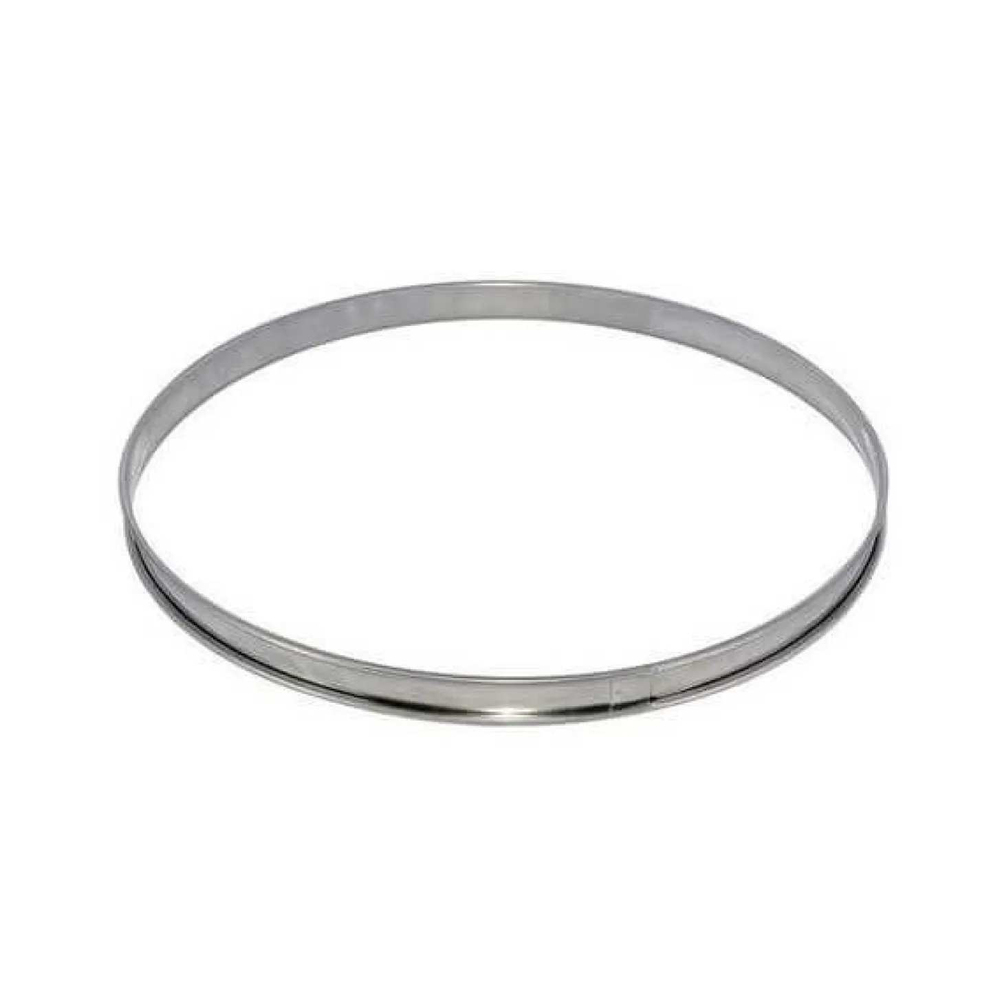 Cercle à tarte De Buyer acier inox bord roulé 28cm - hauteur 2cm