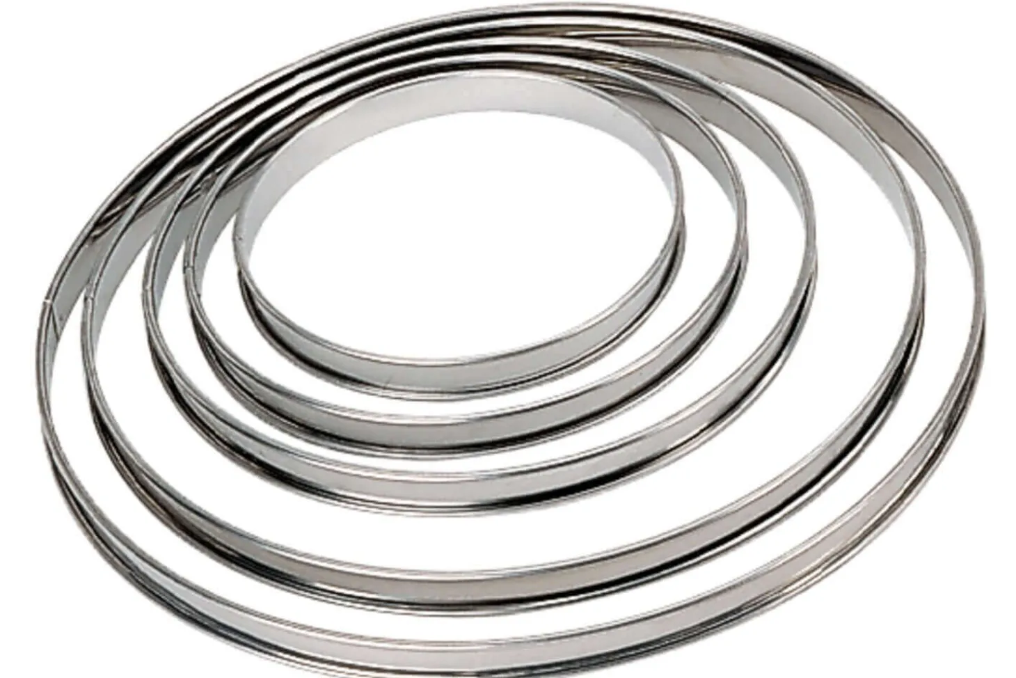 Cercle à tarte rond inox De Buyer bord roulé 20cm