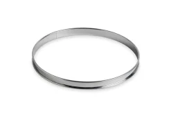 Cercle à tarte rond inox De Buyer bord roulé 20cm