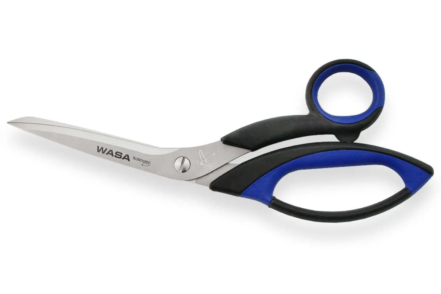 Ciseaux de cuisine Wasa Solingen 20cm acier inoxydable manche noir et bleu
