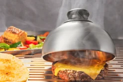 Cloche à burger et fondante Gefu BBQ en acier inox diamètre 15cm