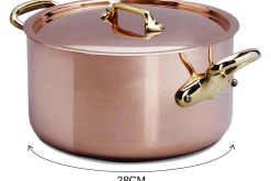 Cocotte en cuivre avec couvercle Mauviel M'Héritage 200B tous feux sauf induction