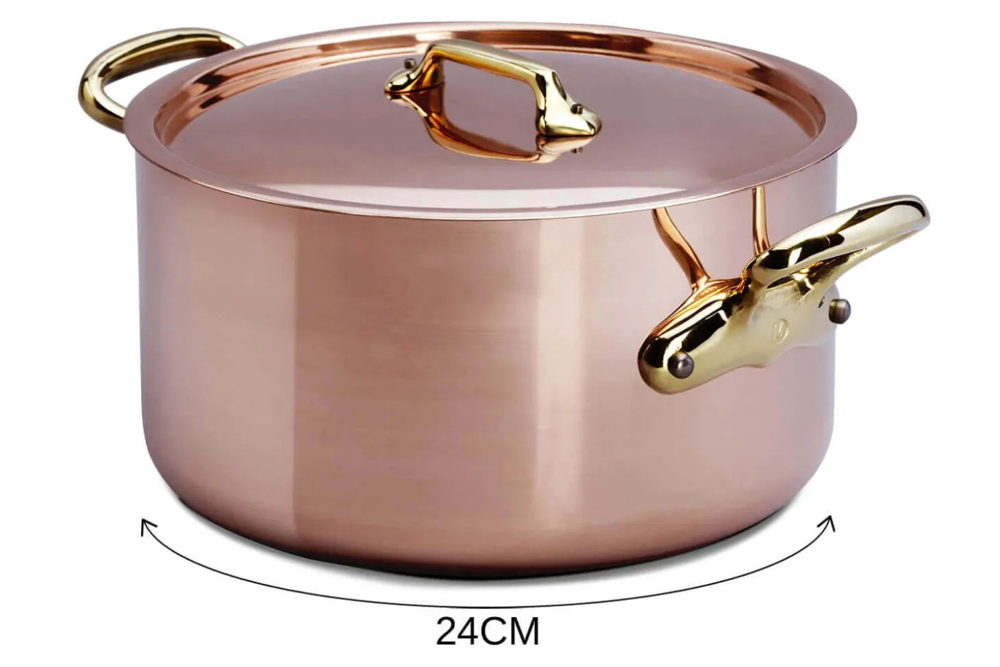 Cocotte en cuivre avec couvercle Mauviel M'Héritage 200B tous feux sauf induction