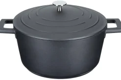 Cocotte MasterClass compatible induction en fonte d'aluminium noir 4L
