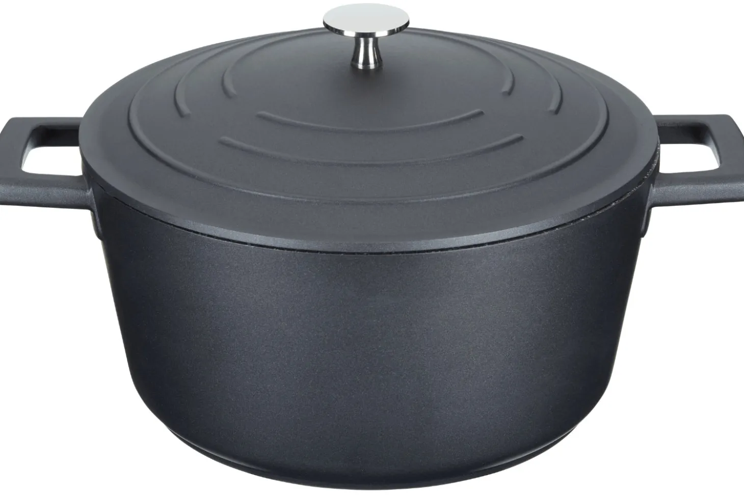 Cocotte MasterClass compatible induction en fonte d'aluminium noir 4L