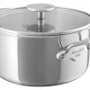 Cocotte Mauviel M'Urban4 en fonte d'inox avec couvercle en verre compatible induction