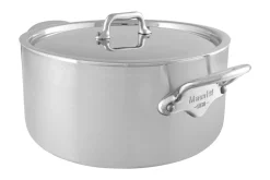 Cocotte Mauviel M'Urban4 en fonte d'inox avec couvercle inox compatible induction