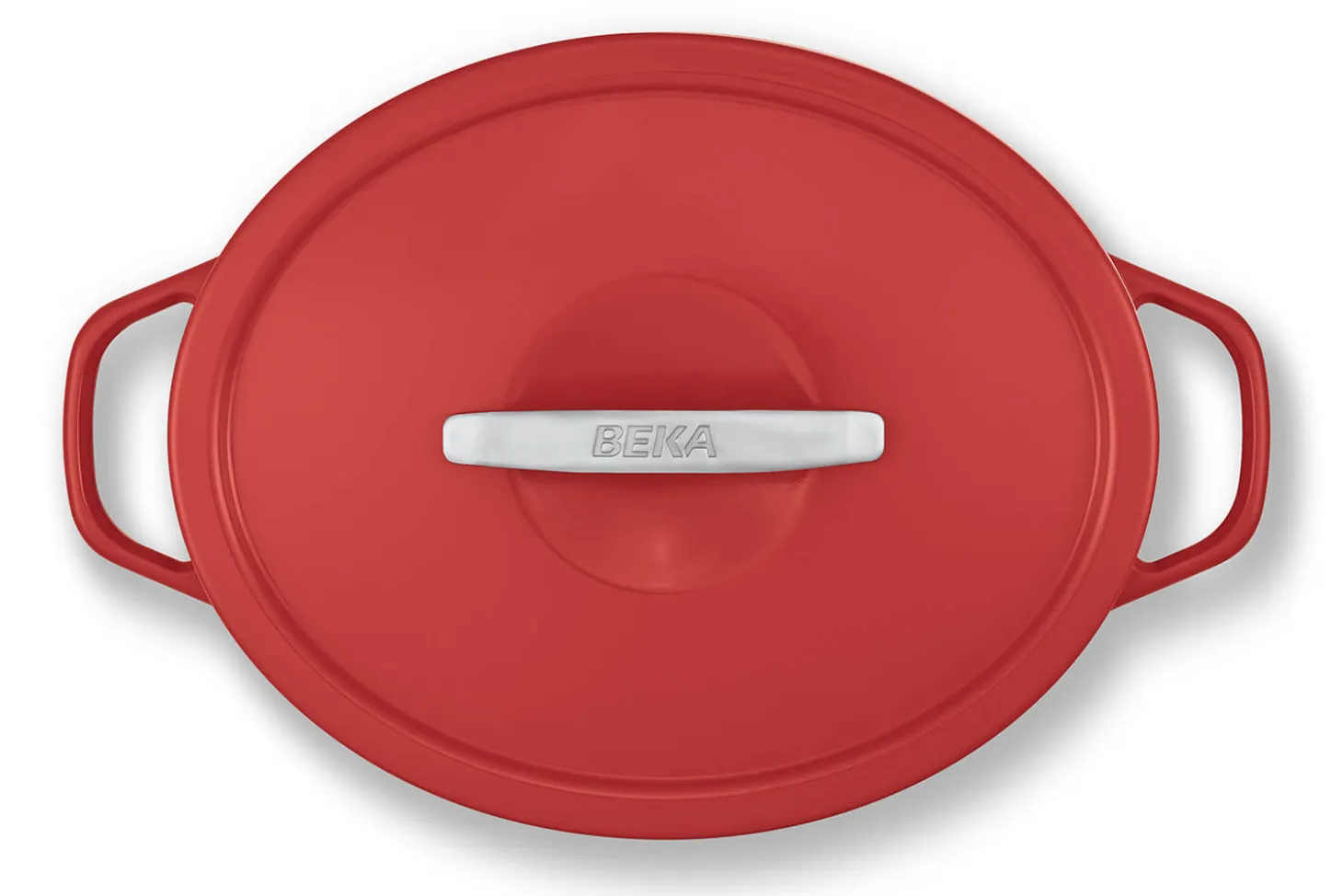 Cocotte ovale Beka Plume en aluminium 31cm - Rouge