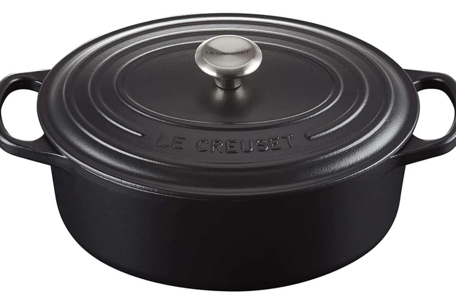 Cocotte ovale en fonte émaillée Le Creuset Signature 33cm Noir Mat