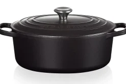 Cocotte ovale en fonte émaillée Le Creuset Signature 33cm Noir Mat