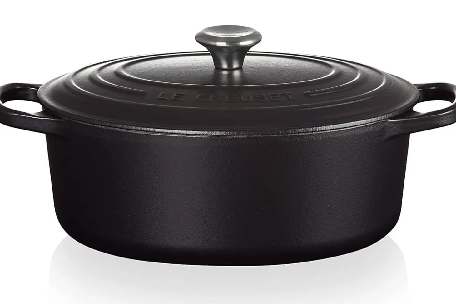Cocotte ovale en fonte émaillée Le Creuset Signature 33cm Noir Mat
