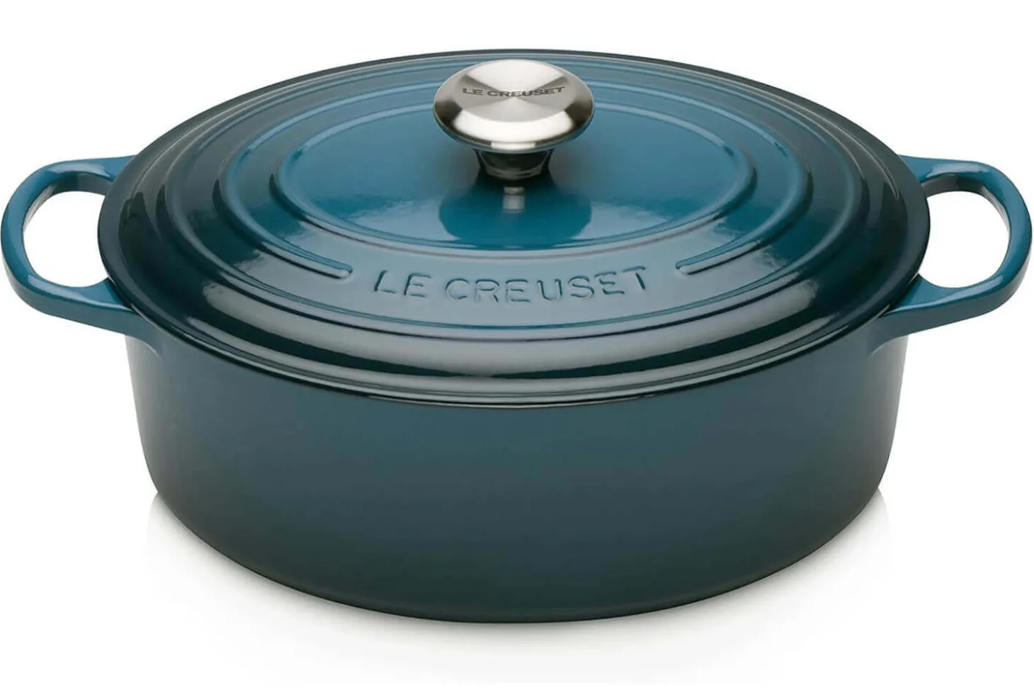 Cocotte ovale en fonte émaillée Le Creuset Signature 29cm Deep Teal