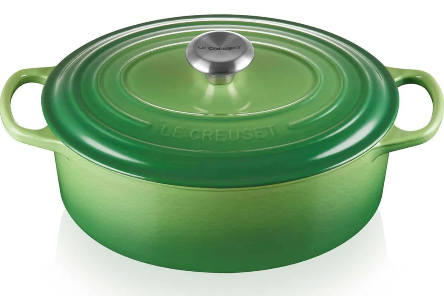 Cocotte ovale en fonte émaillée Le Creuset Signature 29cm Bambou