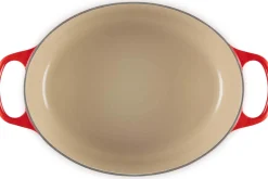 Cocotte ovale en fonte émaillée Le Creuset Signature 29cm Cerise