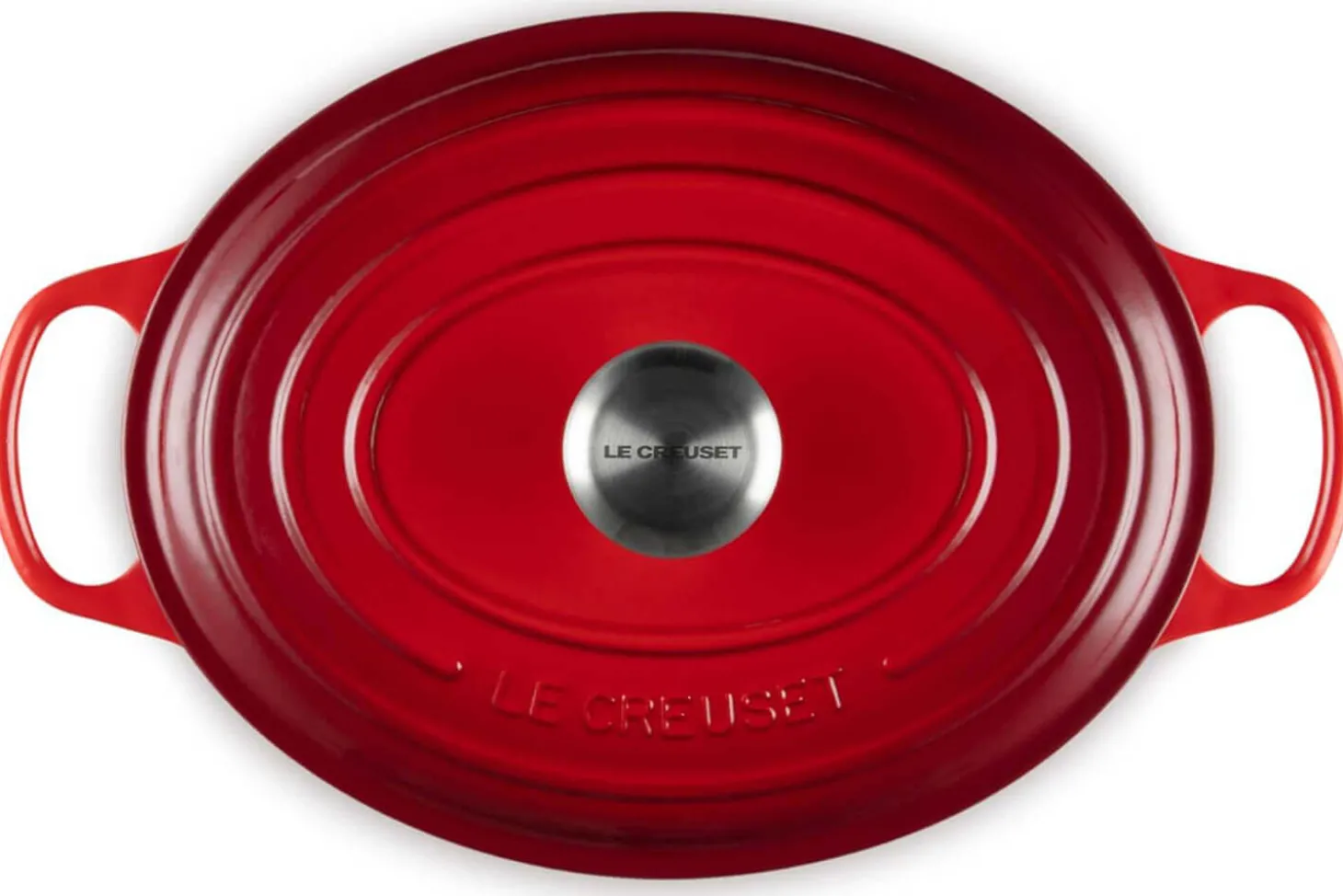 Cocotte ovale en fonte émaillée Le Creuset Signature 33cm Cerise
