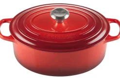 Cocotte ovale en fonte émaillée Le Creuset Signature 33cm Cerise