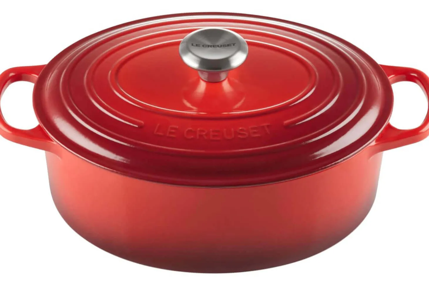 Cocotte ovale en fonte émaillée Le Creuset Signature 33cm Cerise