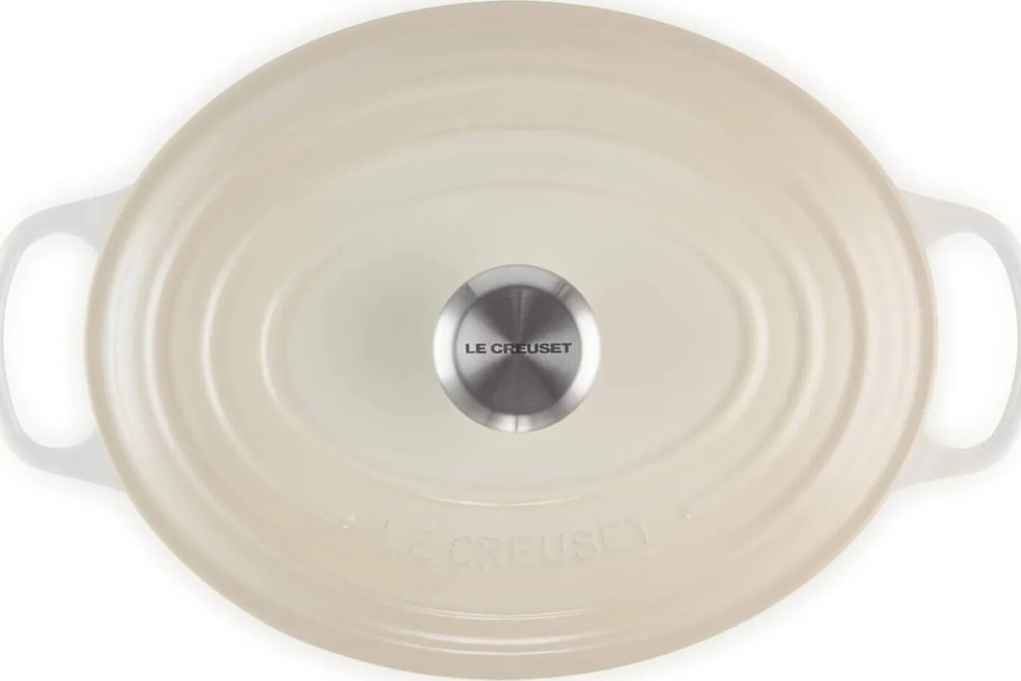 Cocotte ovale en fonte émaillée Le Creuset Signature 29cm Meringue