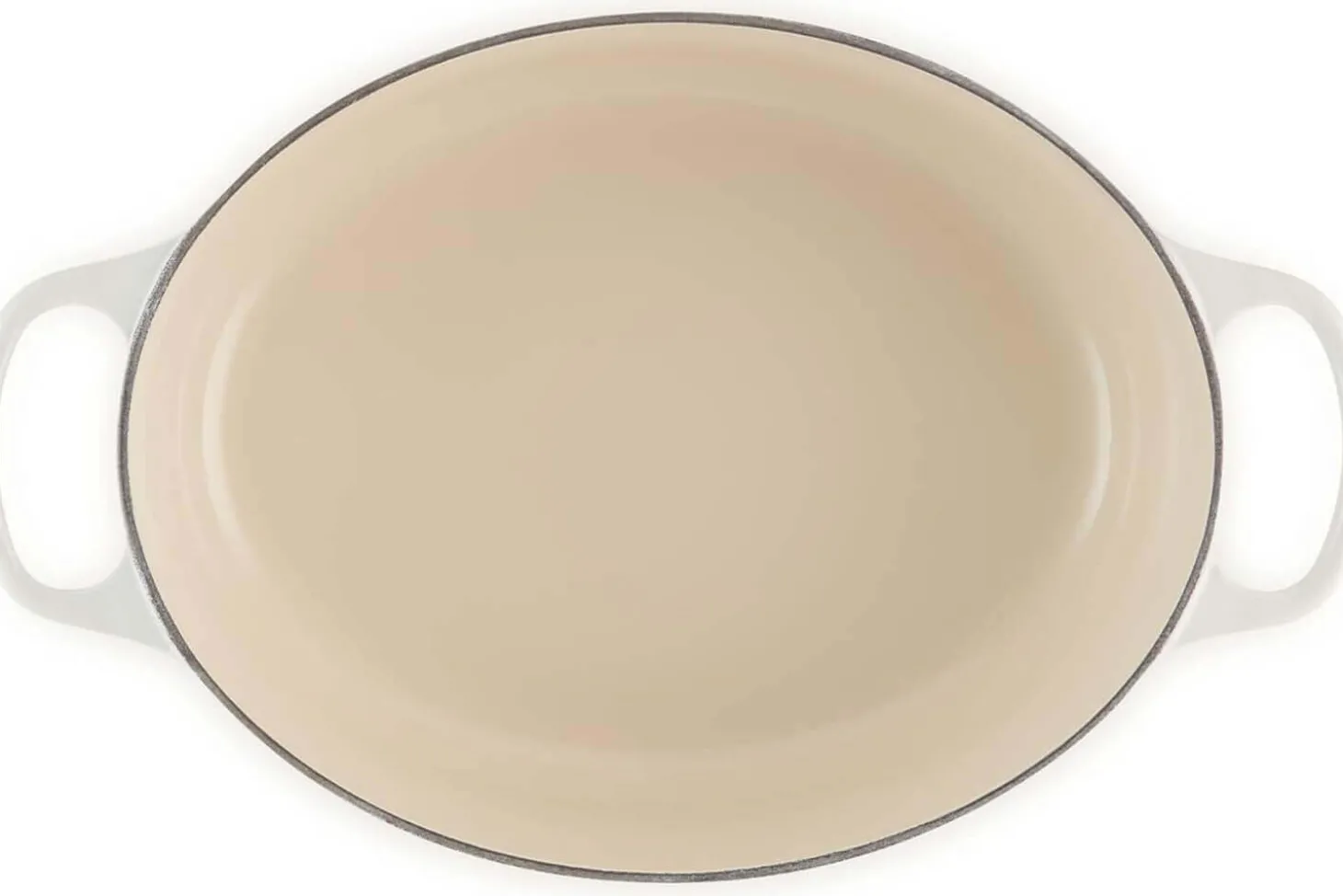 Cocotte ovale en fonte émaillée Le Creuset Signature 29cm Meringue
