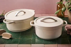 Cocotte ronde Beka Plume en aluminium 24cm - Beige