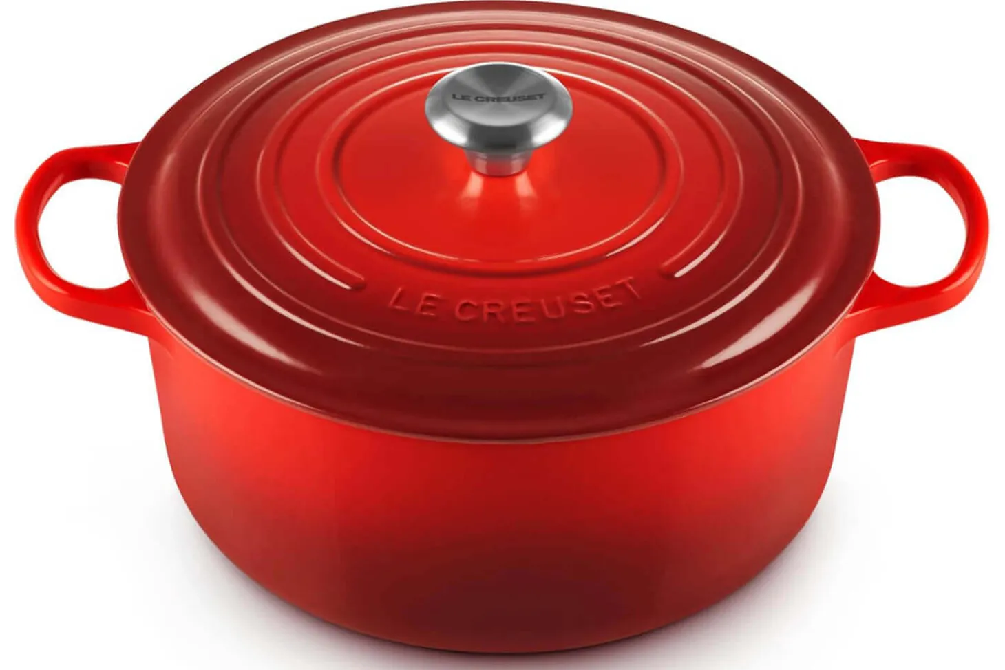 Cocotte ronde en fonte émaillée Le Creuset Signature 24cm Cerise