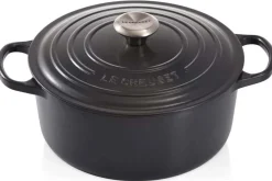 Cocotte ronde en fonte émaillée Le Creuset Signature 28cm Noir Mat