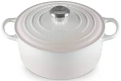 Cocotte ronde en fonte émaillée Le Creuset Signature 24cm Meringue