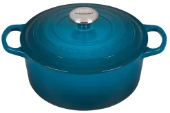 Cocotte ronde en fonte émaillée Le Creuset Signature 24cm Deap Teal