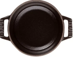 Cocotte ronde en fonte émaillée STAUB noir mat