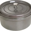 Cocotte ronde en fonte émaillée STAUB gris graphite