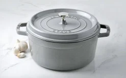 Cocotte ronde en fonte émaillée STAUB gris graphite