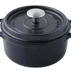 Cocotte ronde Invicta en fonte émaillée noire 32cm