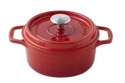 Cocotte ronde Invicta en fonte émaillée rubis 28cm