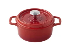 Cocotte ronde Invicta en fonte émaillée rubis 20cm