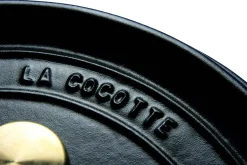 Cocotte Staub ovale en fonte émaillée noir mat
