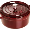Cocotte Staub ronde en fonte émaillée grenadine