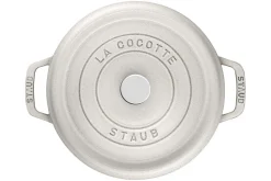 Cocotte STAUB ronde en fonte émaillée truffe blanche