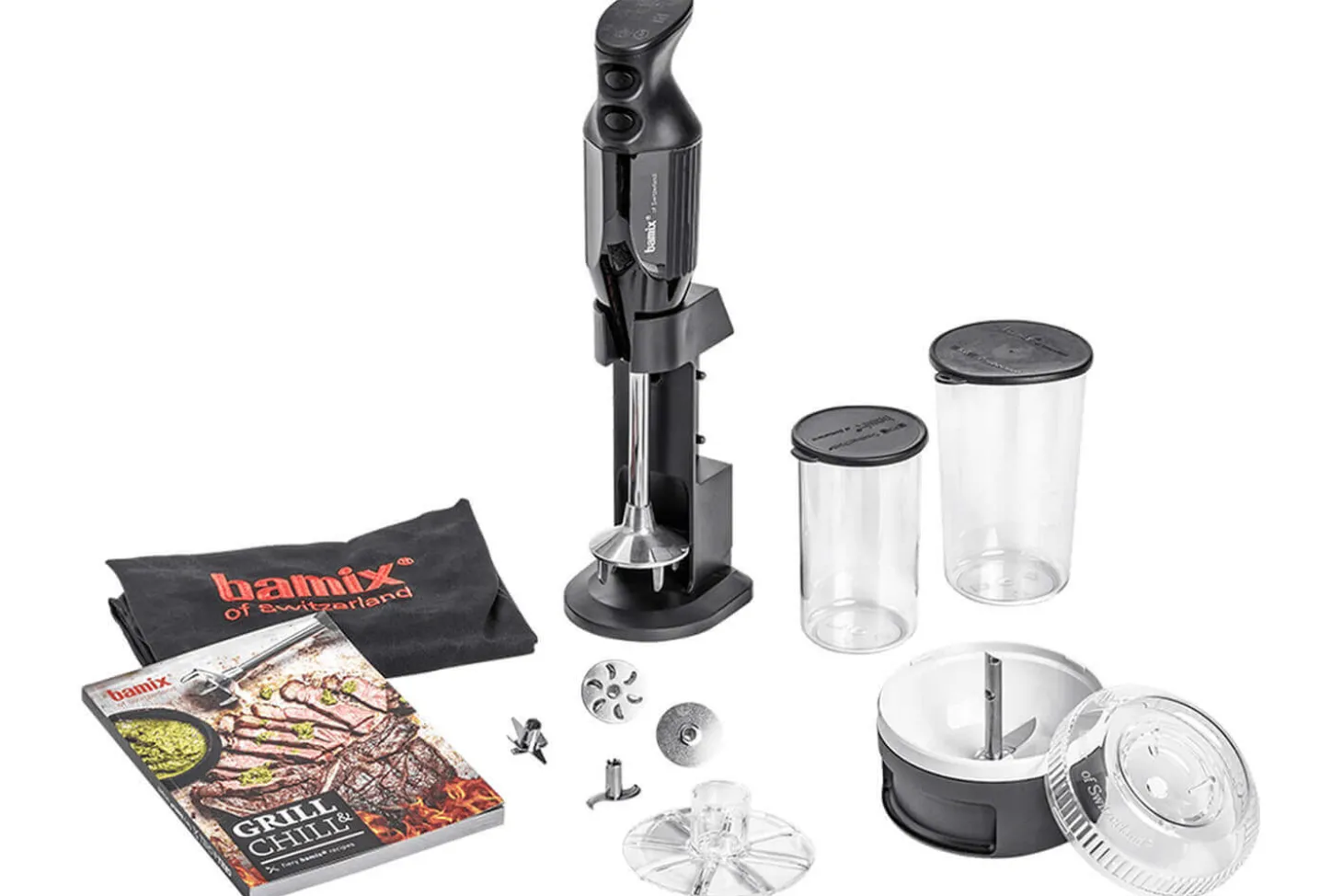 Coffret Bamix Barbecue M200 Deluxe noir - accessoires + tablier + livre de recettes