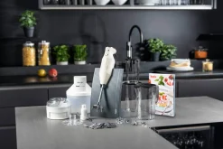 Coffret Bamix Pâtisserie M200 Swissline crème - accessoires + livre de recettes