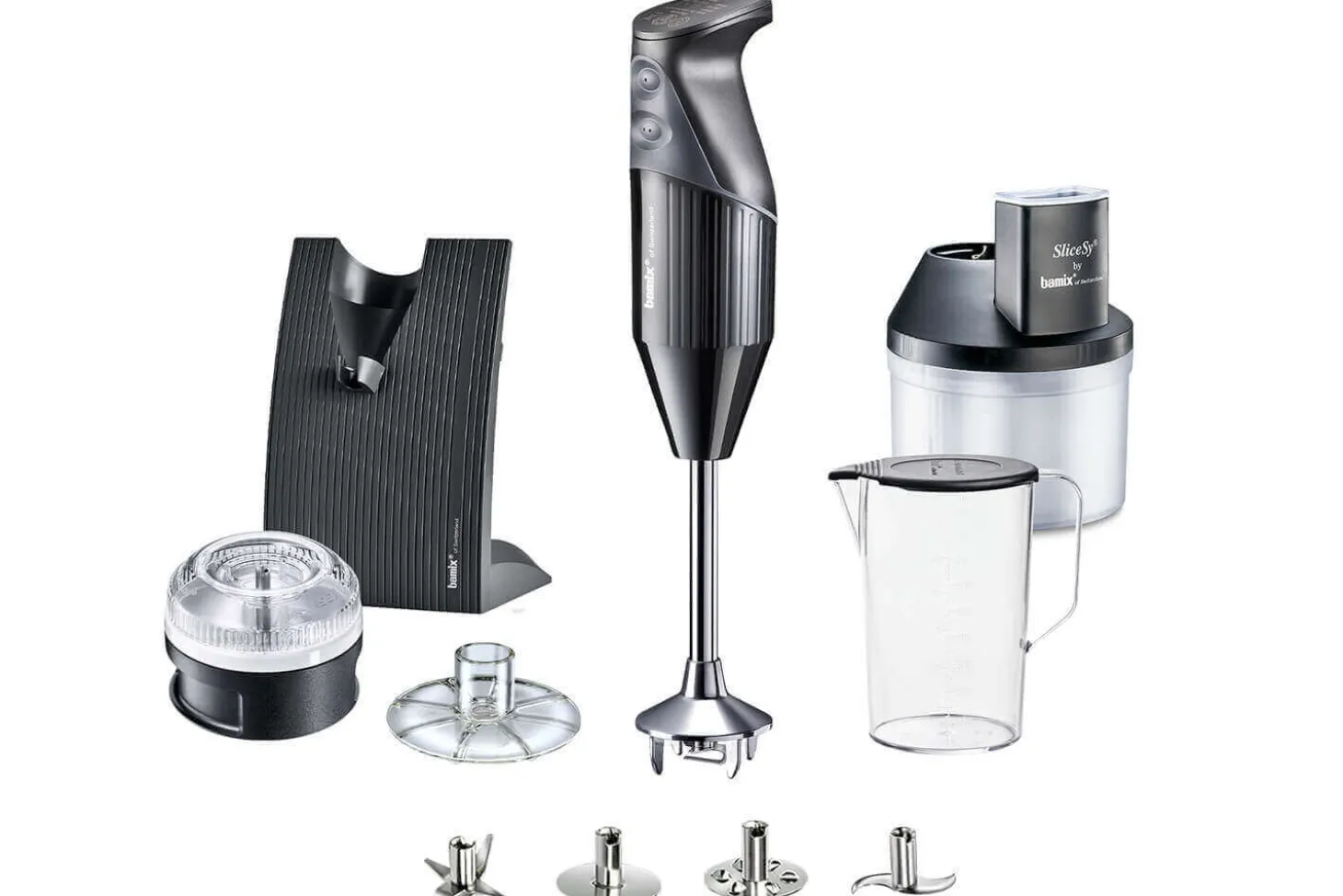 Coffret Bamix SuperBox Noir - Bamix Swissline + SliceSy et accessoires