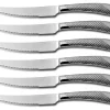 Coffret bois 6 couteaux à steak Comas Geometric acier inox 13/0