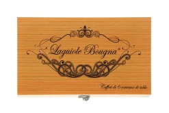 Coffret cadeau de 6 couteaux de table Laguiole Bougna manches en inox
