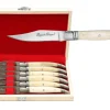 Coffret cadeau de 6 couteaux de table Laguiole Bougna manche en os