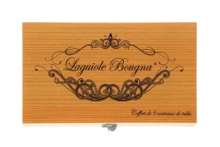 Coffret cadeau de 6 couteaux de table Laguiole Bougna manche en os