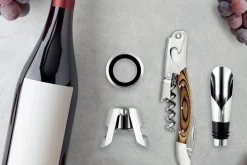 Coffret cadeau sommelier Legnoart Memorabile 4 accessoires