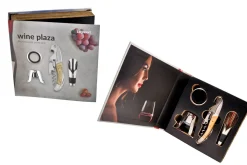 Coffret cadeau sommelier Legnoart Wine Plaza 4 accessoires