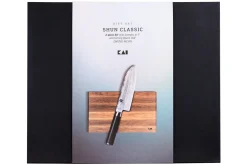 Coffret 1 couteau santoku Kai Shun Classic 18cm + 1 planche en bois KAI offerte