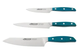 Coffret 3 couteaux de cuisine Arcos Brooklyn : Office + Universel + Santoku