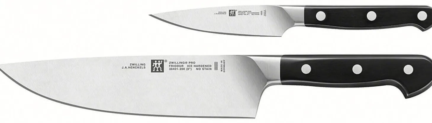 Coffret 2 couteaux de cuisine Zwilling Pro forgés - 1 office + 1 chef